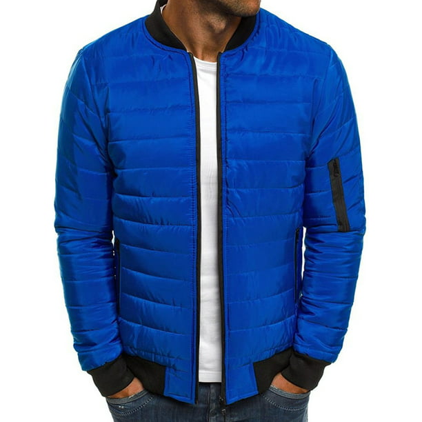 Generic Mens Stand Collar Quilted Lightweight Puffer Down Jacket Coat 